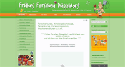 Desktop Screenshot of fruehes-forschen-duesseldorf.de