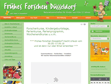 Tablet Screenshot of fruehes-forschen-duesseldorf.de